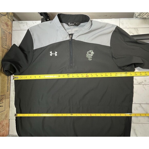 Under Armour 1/4 Zip Jacket Mens L Kangaroo Drawstring Guilford College Sports - Picture 12 of 15